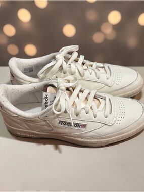 Reebok White Low-Top Leather Sneakers